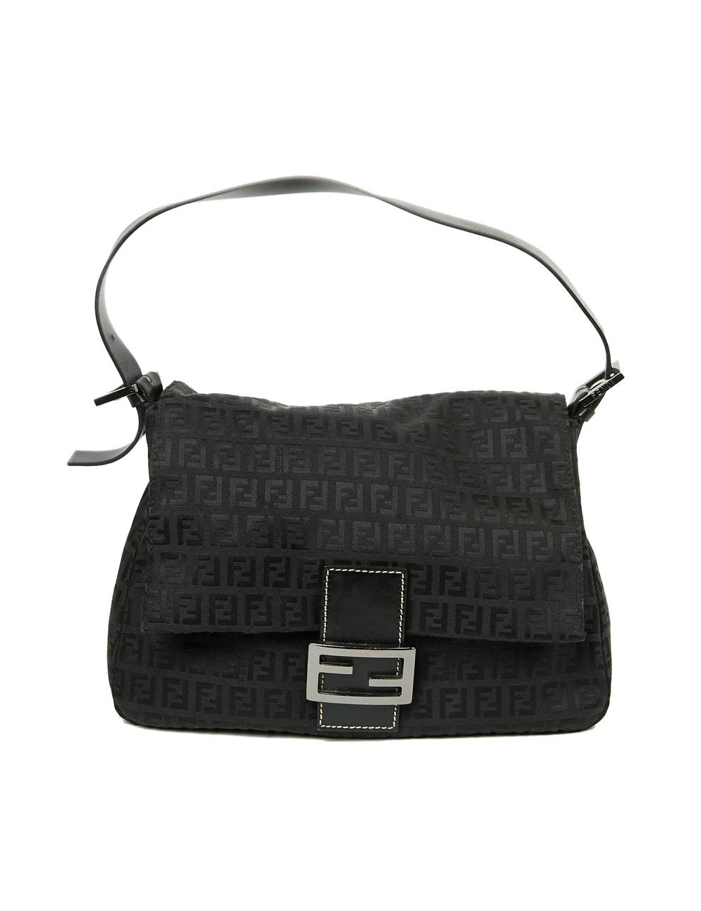 Sac FENDI Mamma toile monogramme noire