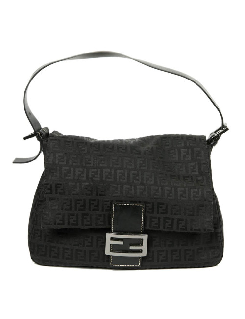 Sac FENDI Mamma toile monogramme noire