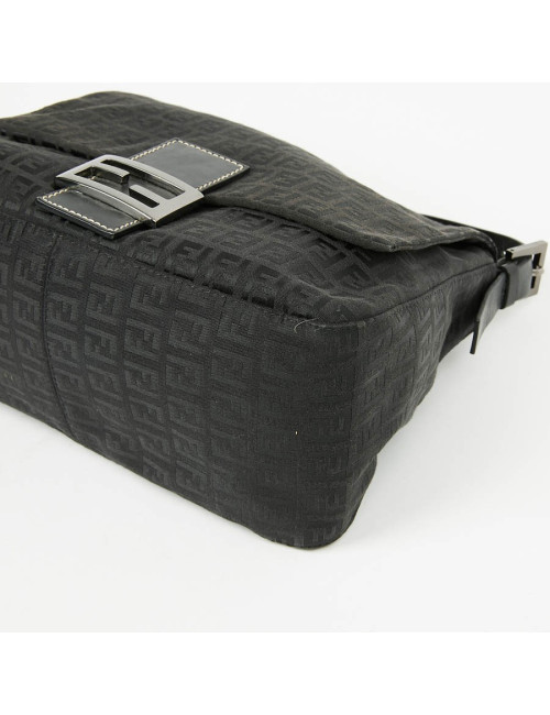 Sac FENDI Mamma toile monogramme noire