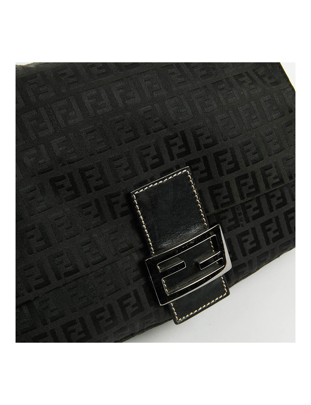 Sac FENDI Mamma toile monogramme noire