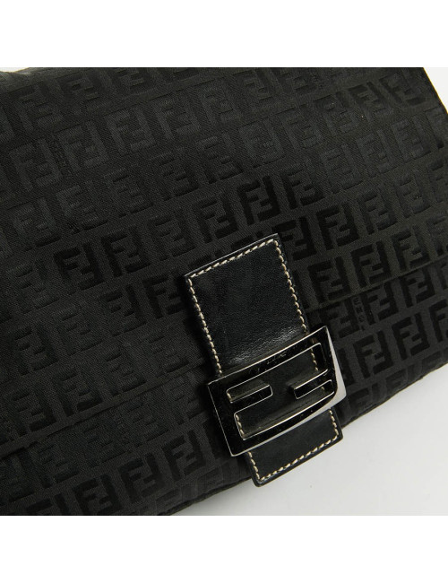 Sac FENDI Mamma toile monogramme noire