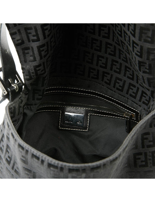 Sac FENDI Mamma toile monogramme noire