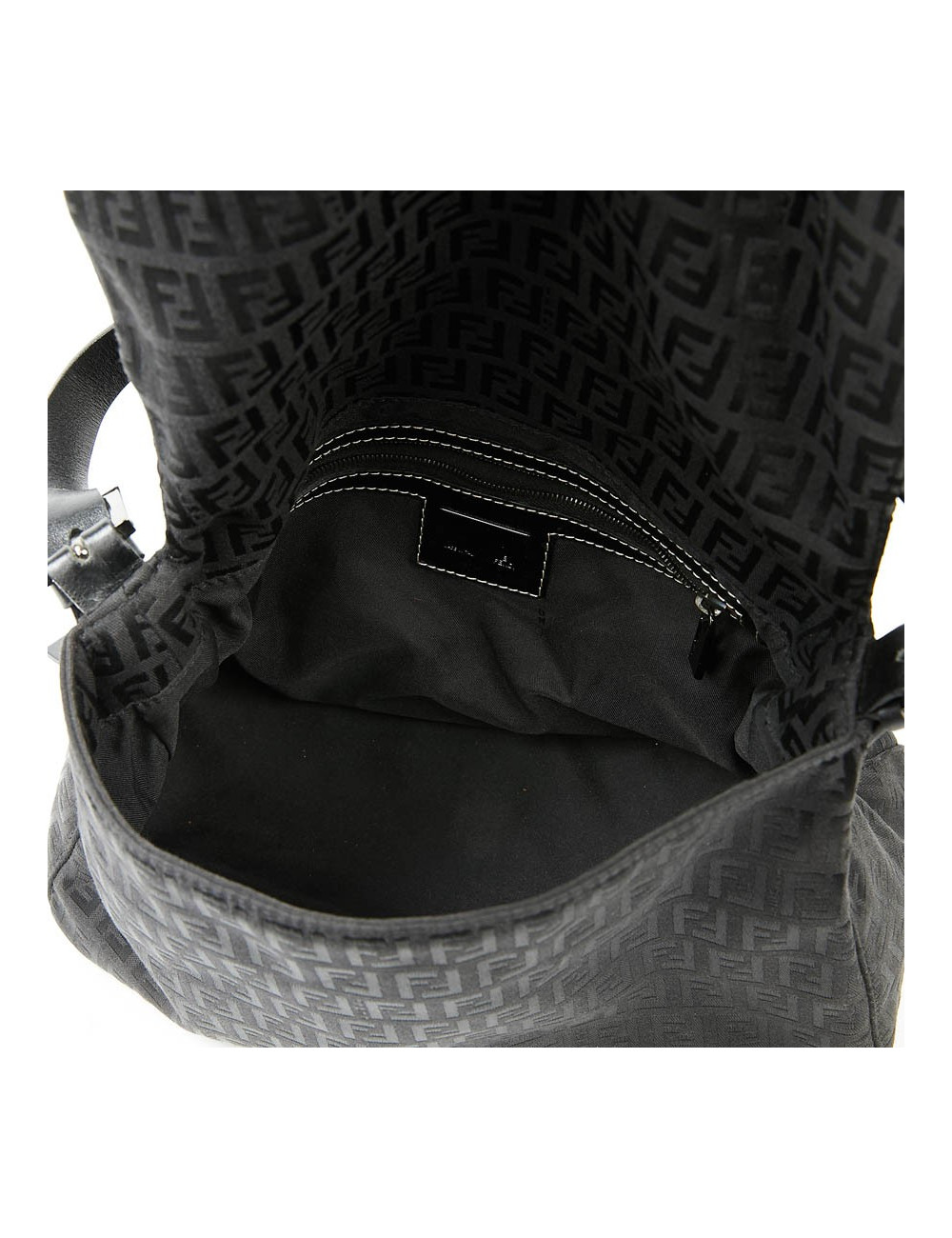 Sac FENDI Mamma toile monogramme noire