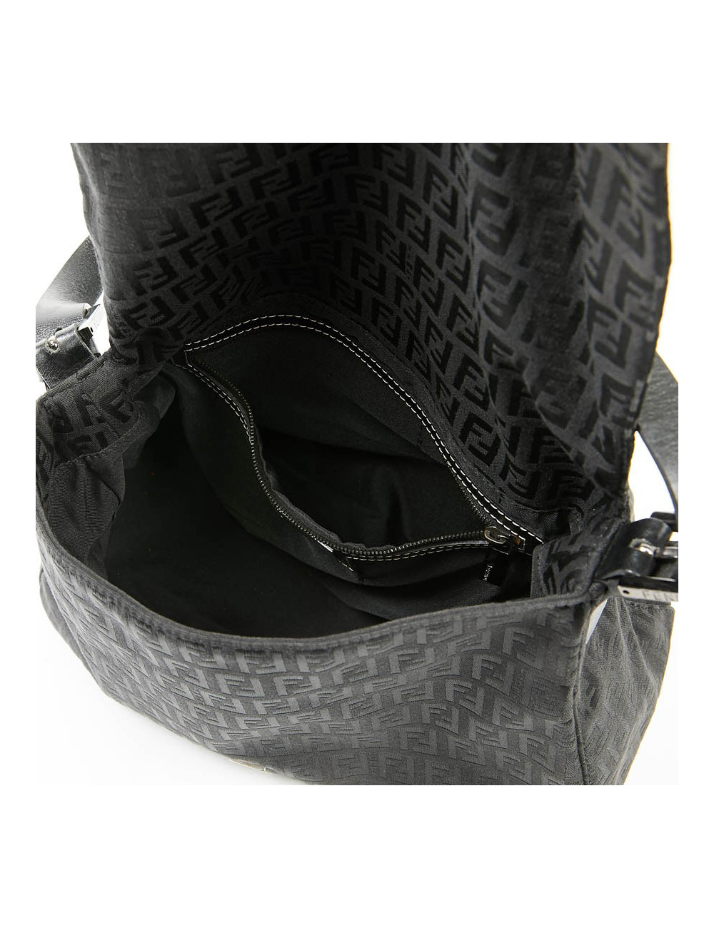 Sac FENDI Mamma toile monogramme noire
