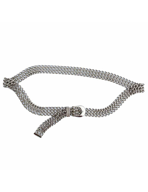 Ceinture CHANEL Triple chaine argent Vintage