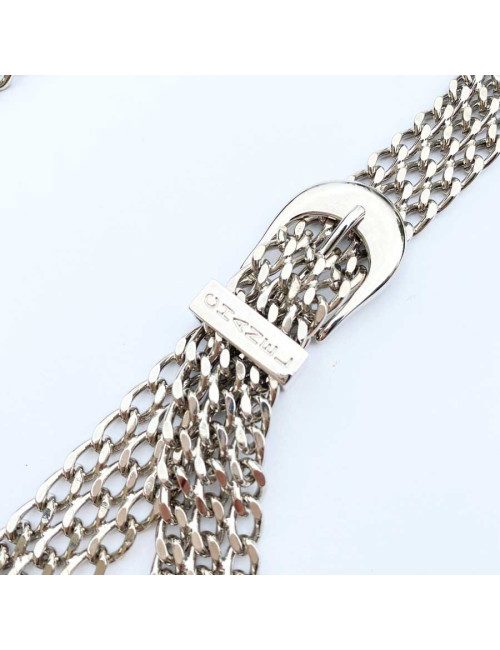 CHANEL triple silver chain belt Vintage