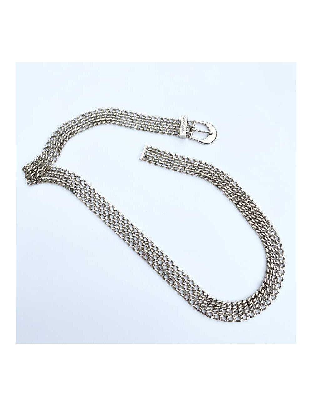 CHANEL triple silver chain belt Vintage