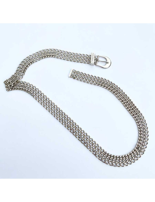 Ceinture CHANEL Triple chaine argent Vintage