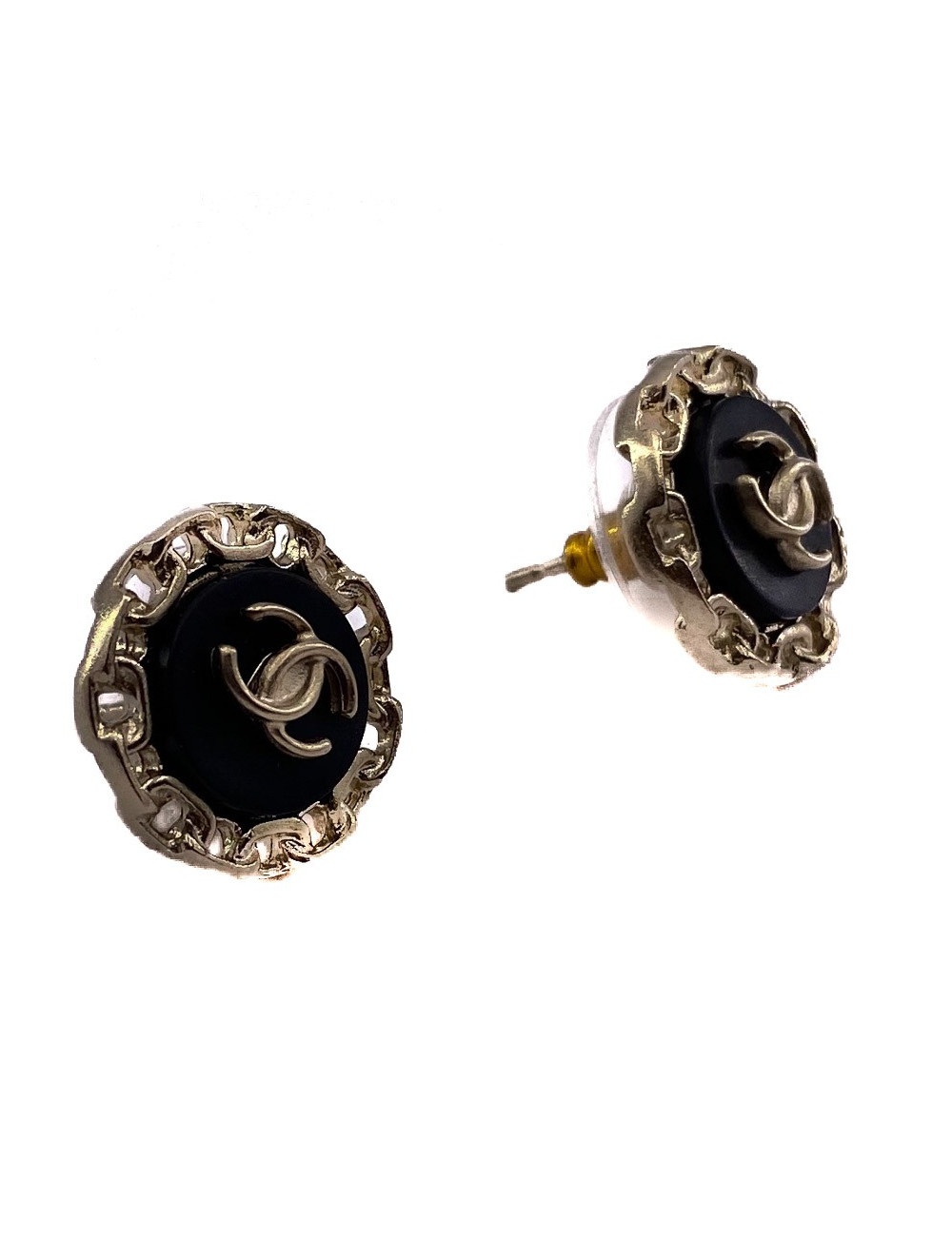 Boucles d'oreille clous CHANEL CC ronds