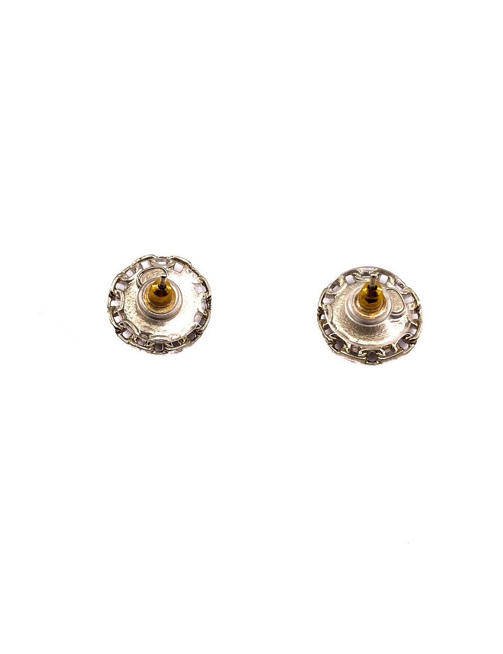 Boucles d'oreille clous CHANEL CC ronds