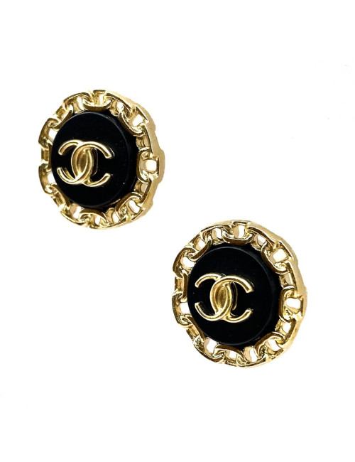 Boucles d'oreille clous CHANEL CC ronds