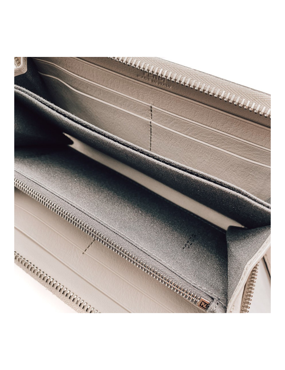 FENDI taupe snake wallet