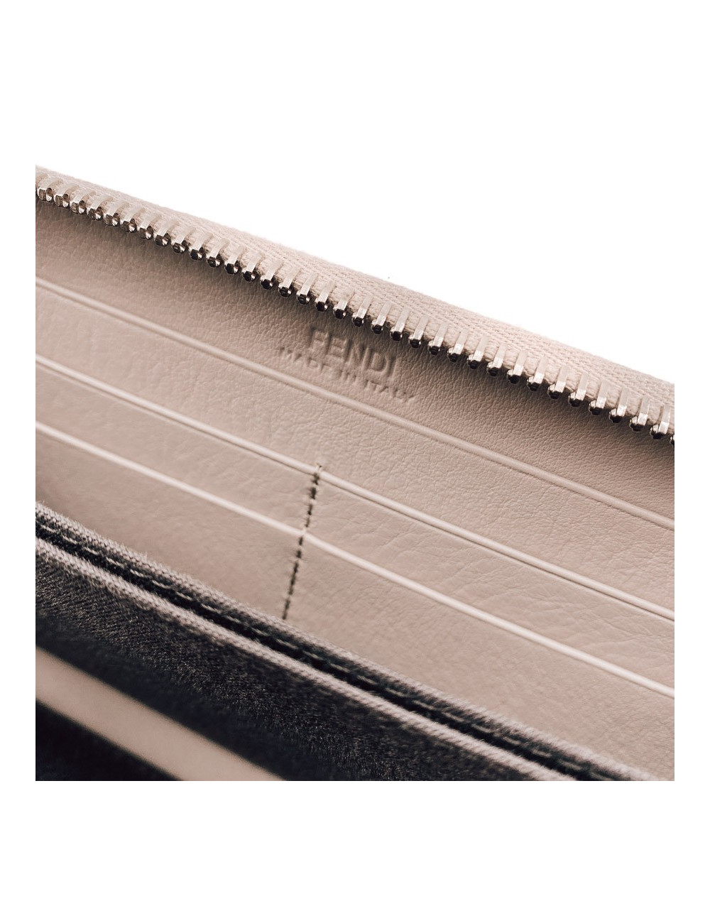 FENDI taupe snake wallet