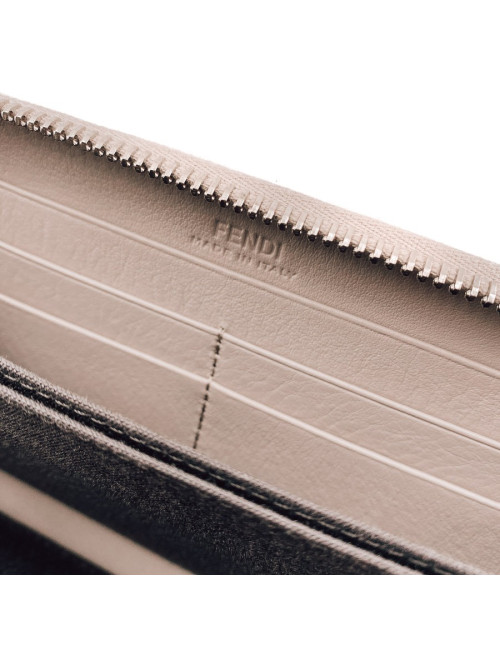 FENDI taupe snake wallet