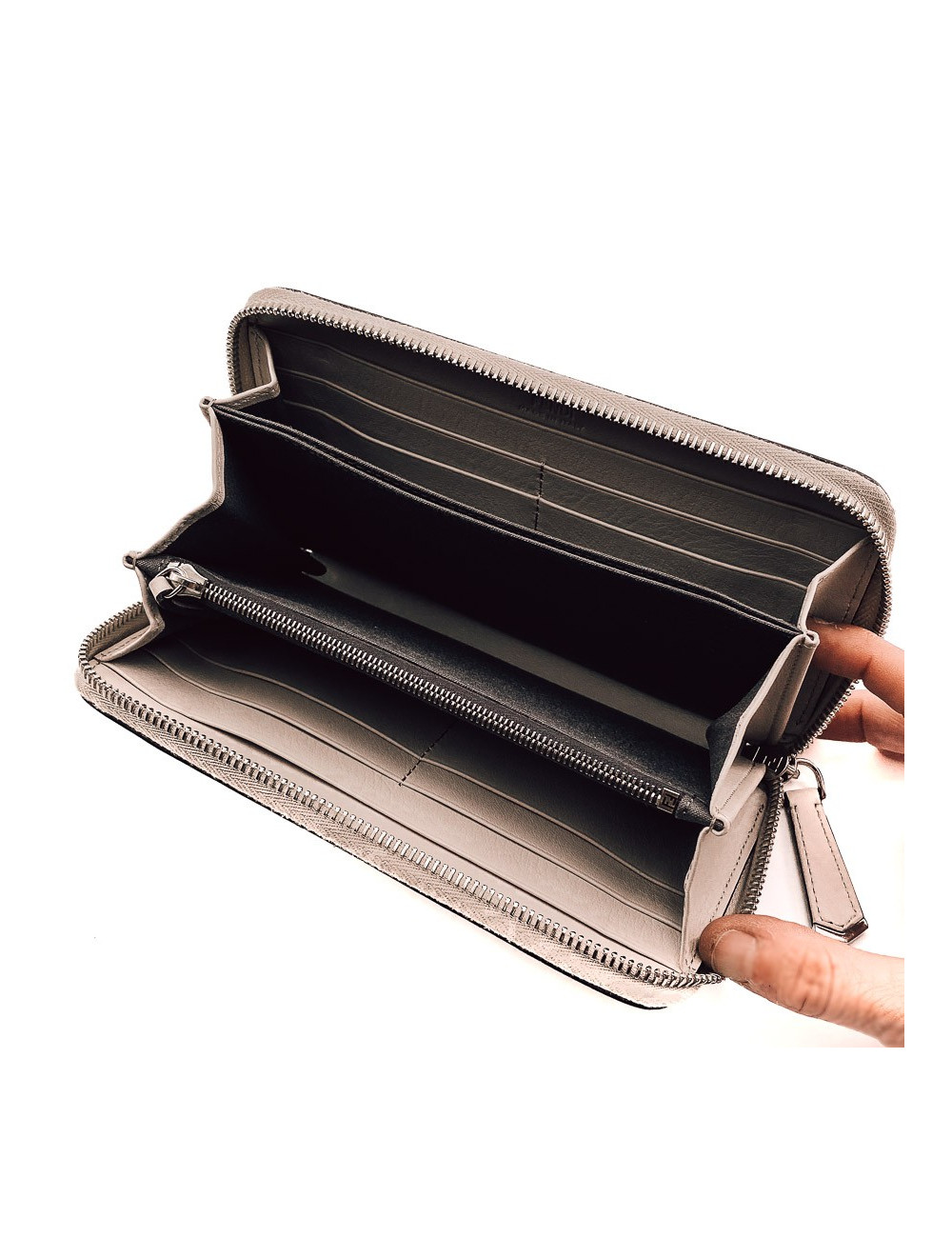 FENDI taupe snake wallet