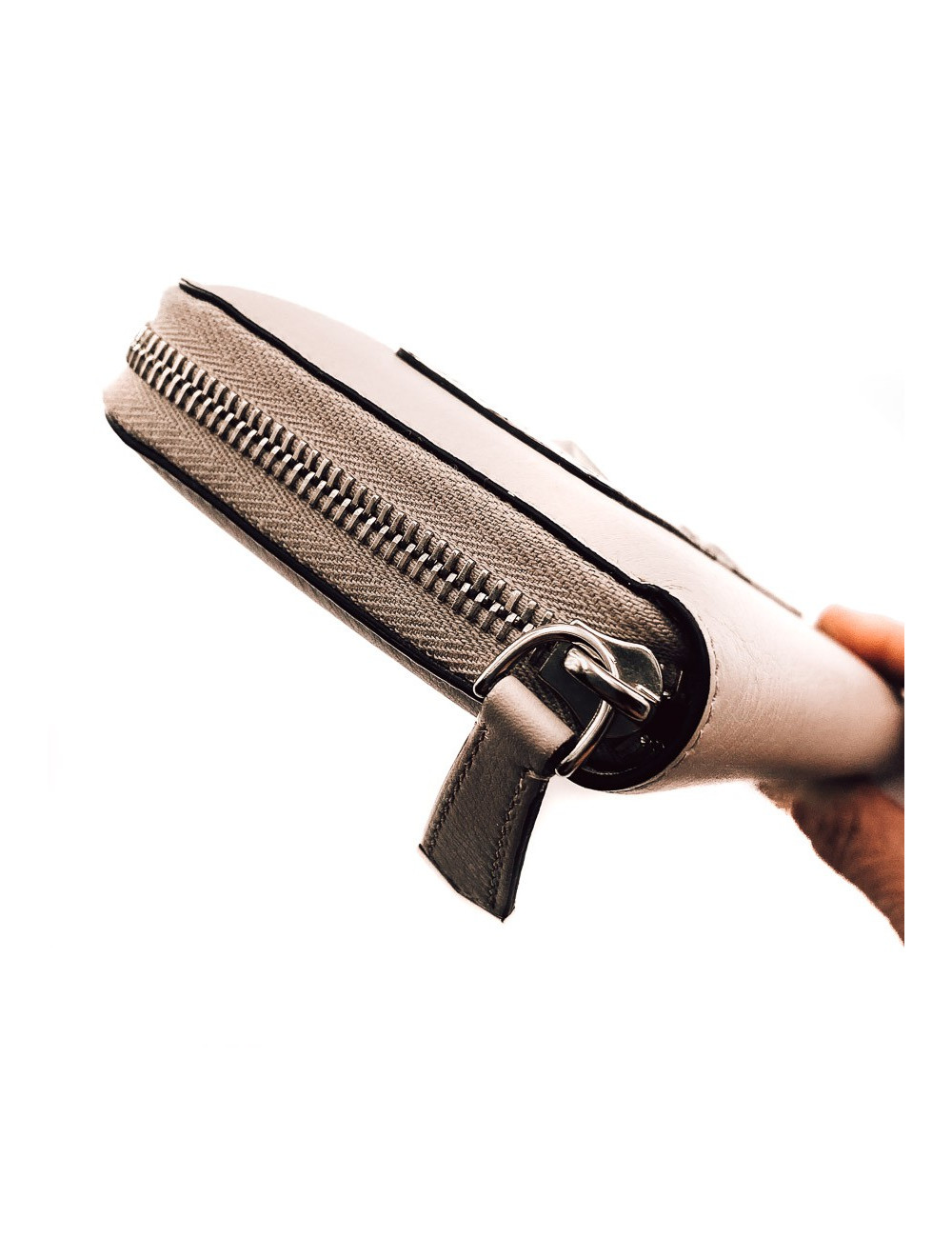 FENDI taupe snake wallet