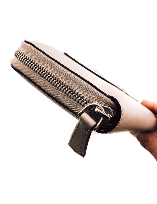 FENDI taupe snake wallet