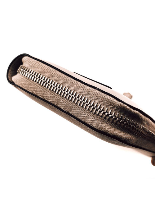 FENDI taupe snake wallet