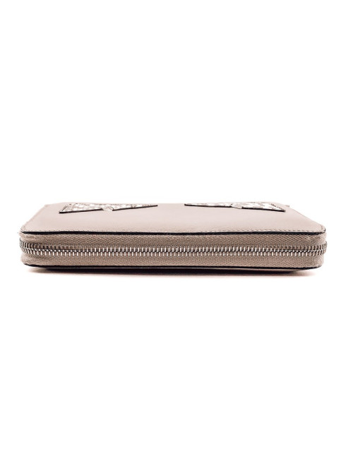 FENDI taupe snake wallet
