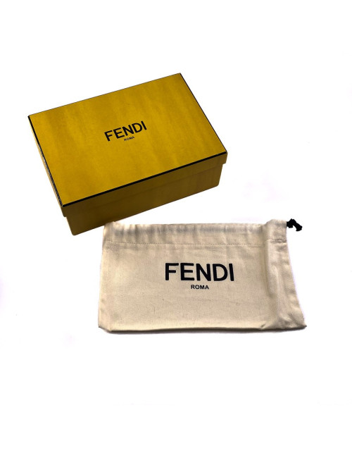 FENDI taupe snake wallet