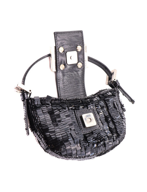 Sac à rabat CHANEL 19 cuir d'agneau noir