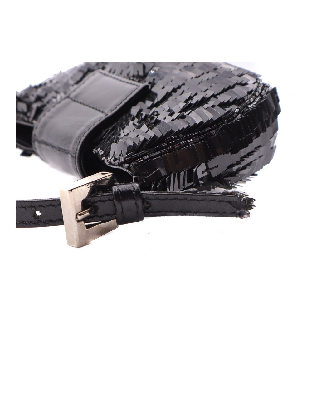 Mini baguette FENDI sequins noirs