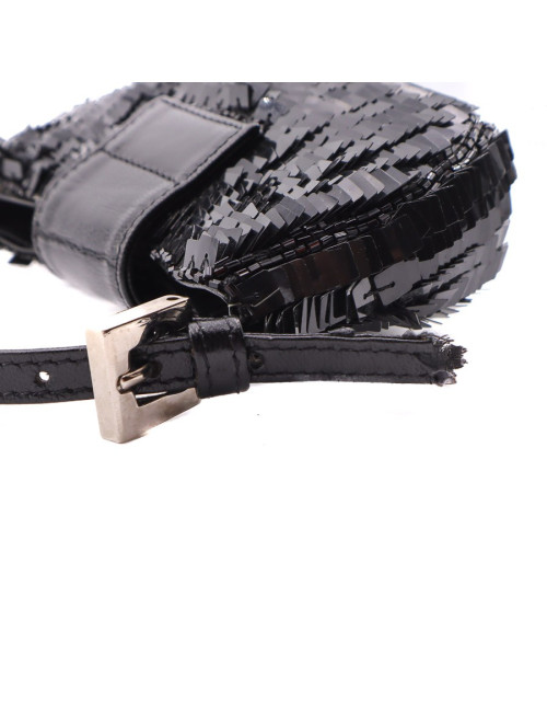 Mini baguette FENDI sequins noirs