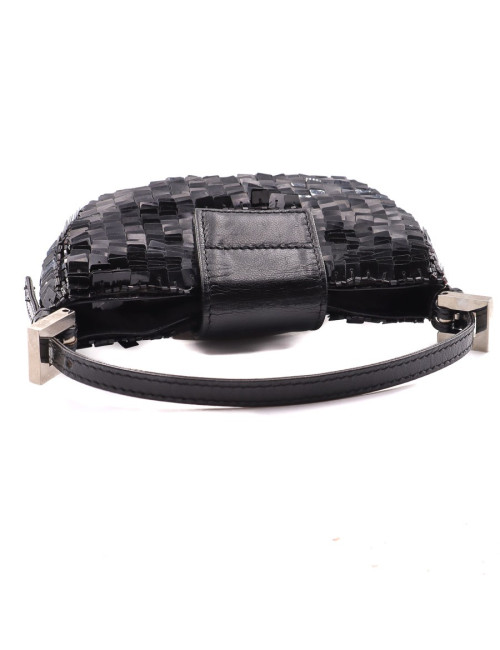 Mini baguette FENDI sequins noirs