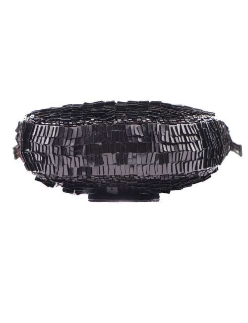 Sac à rabat CHANEL 19 cuir d'agneau noir