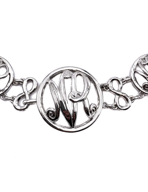 NINA RICCI silver metal belt