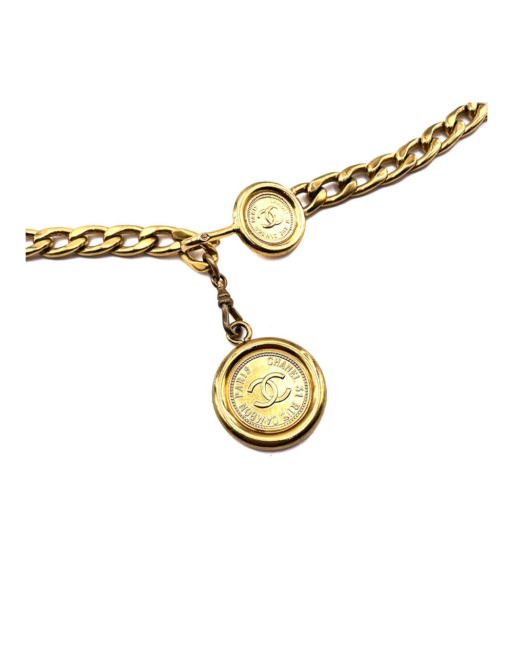 CHANEL ceinture pièces vintage dorée
