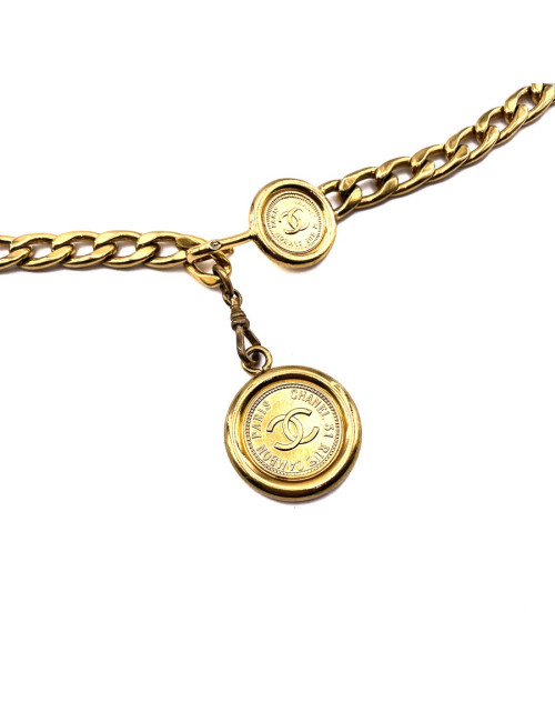 CHANEL ceinture pièces vintage dorée