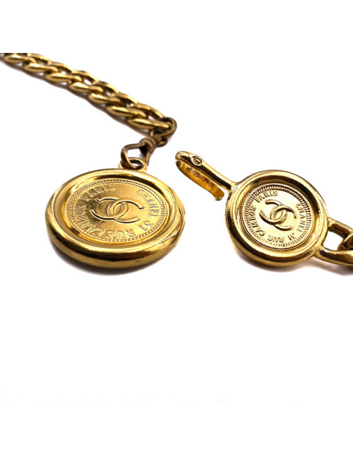 CHANEL ceinture pièces vintage dorée