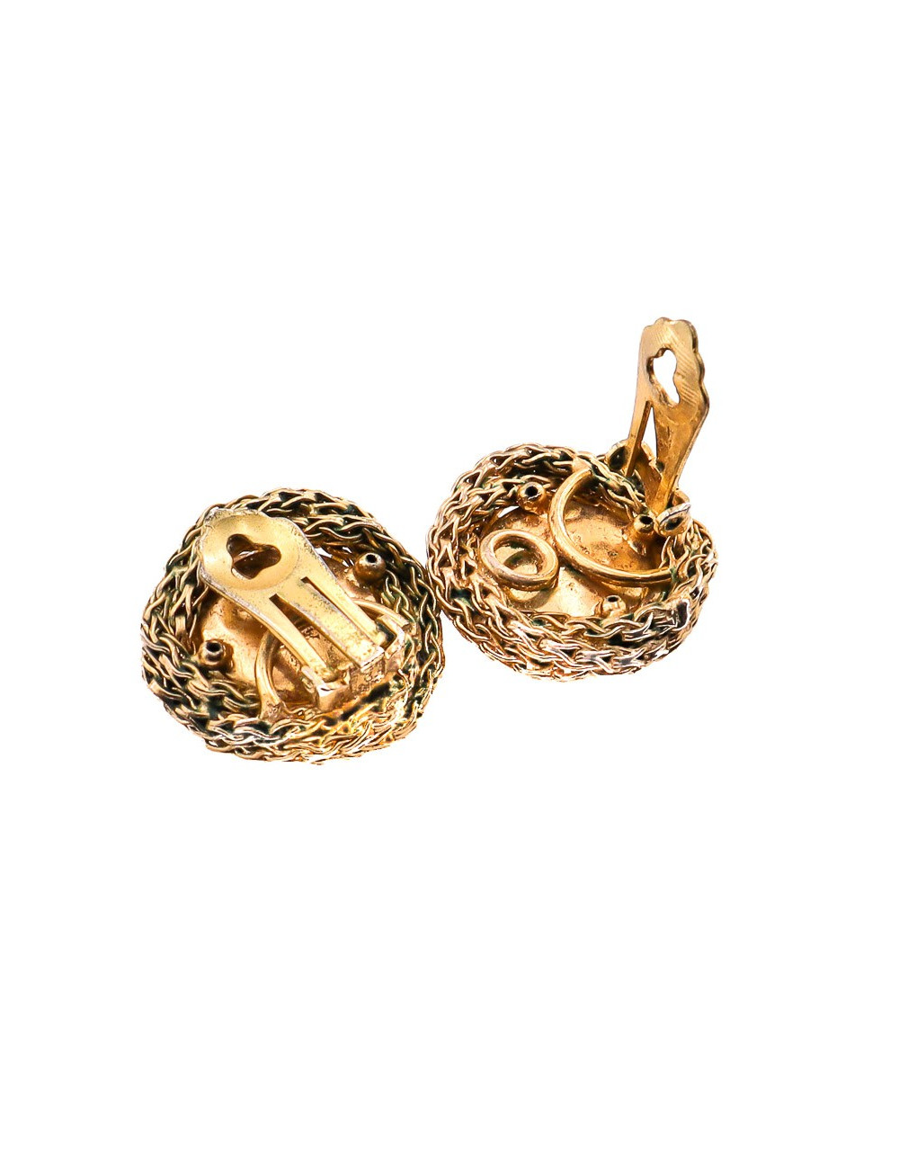 Clips perles CHANEL dorés vintage