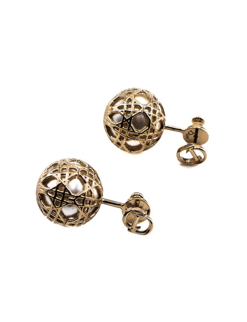 Boucles d'oreille DIOR tribale dorées