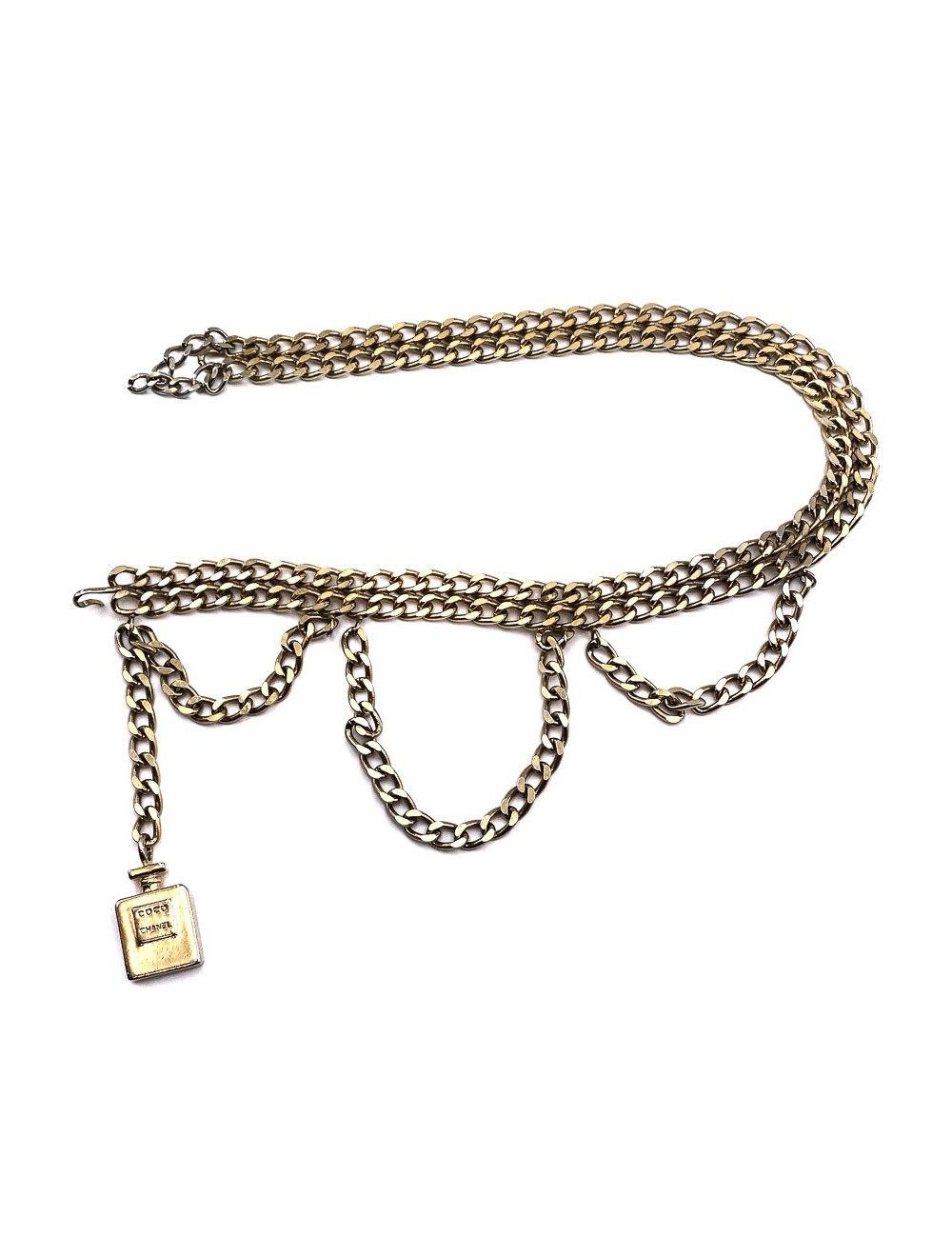 Ceinture CHANEL flacon Coco doré