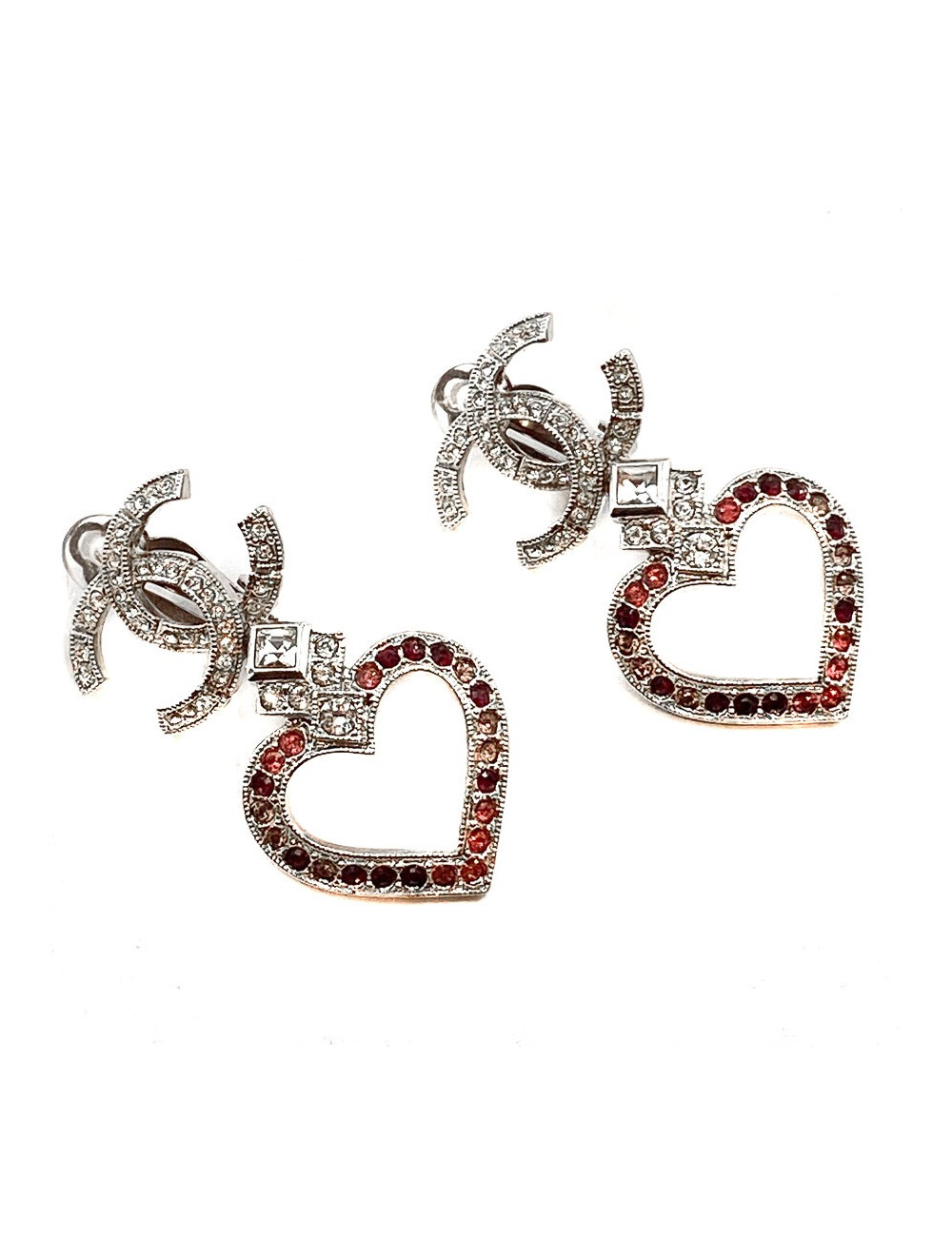 Bo coeur pendant strass CHANEL