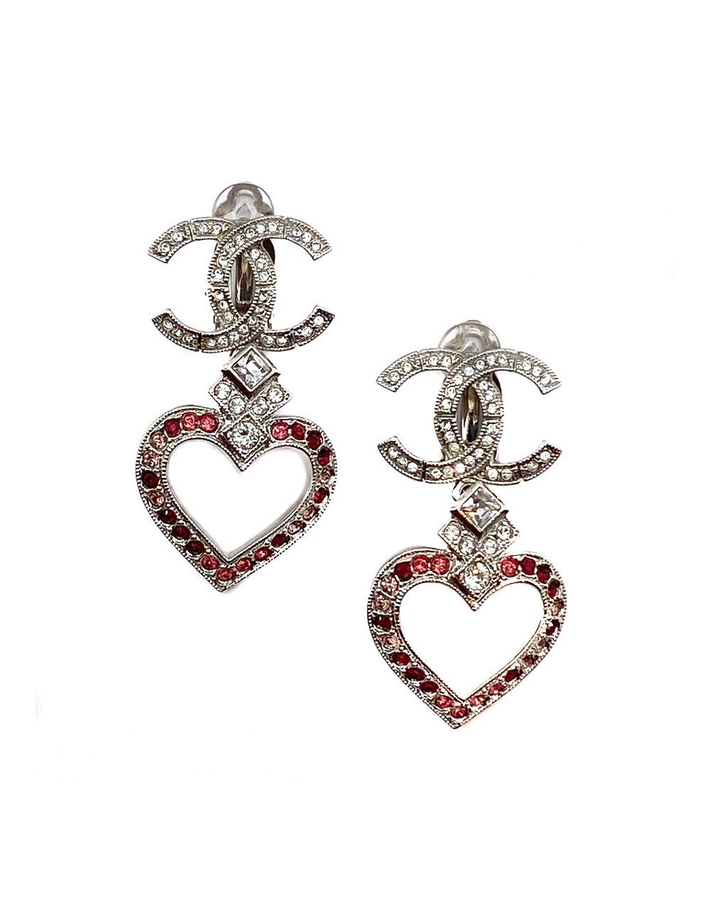 Bo coeur pendant strass CHANEL