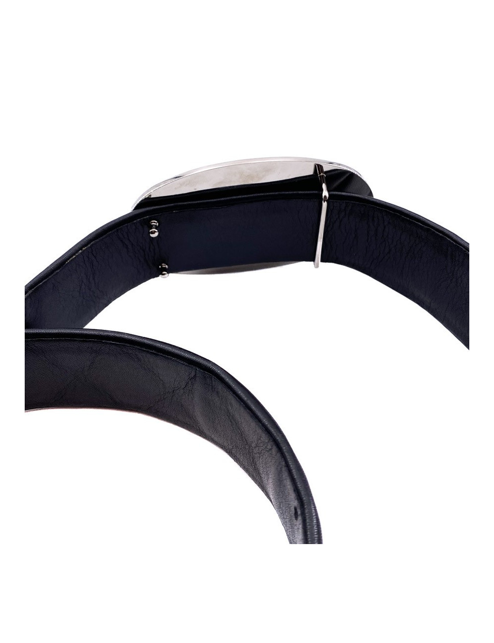Ceinture cuir noire T85 CHANEL