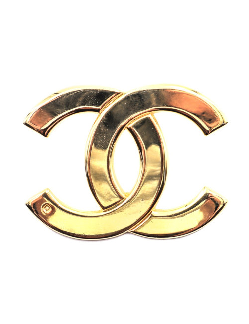 CHANEL CC Broche dorée