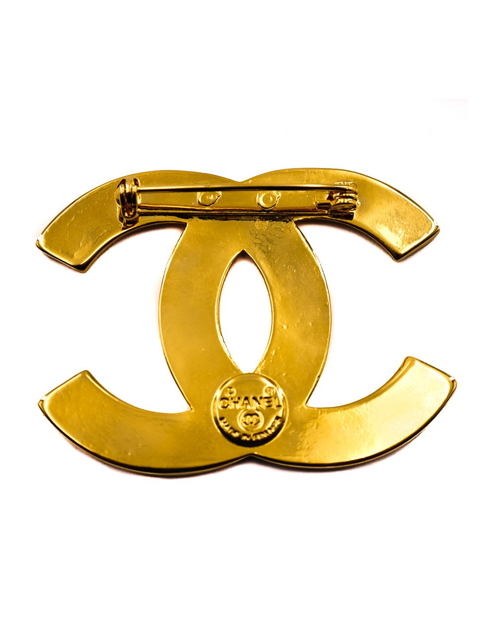CHANEL CC Broche dorée