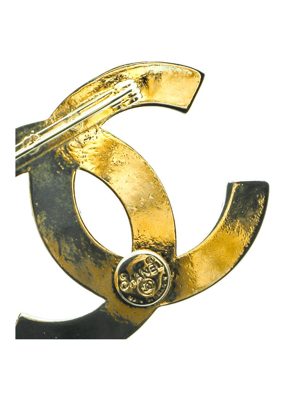 CHANEL CC Broche dorée