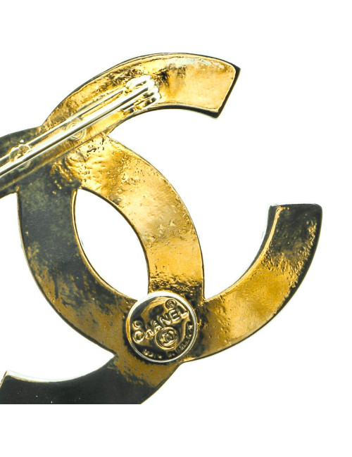 CHANEL CC Broche dorée