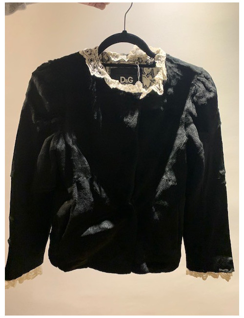 Veste DOLCE & GABBANA vison et dentelle T36