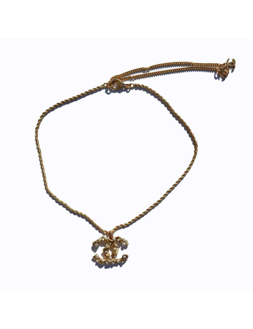 Collier CHANEL doré perles nacrées