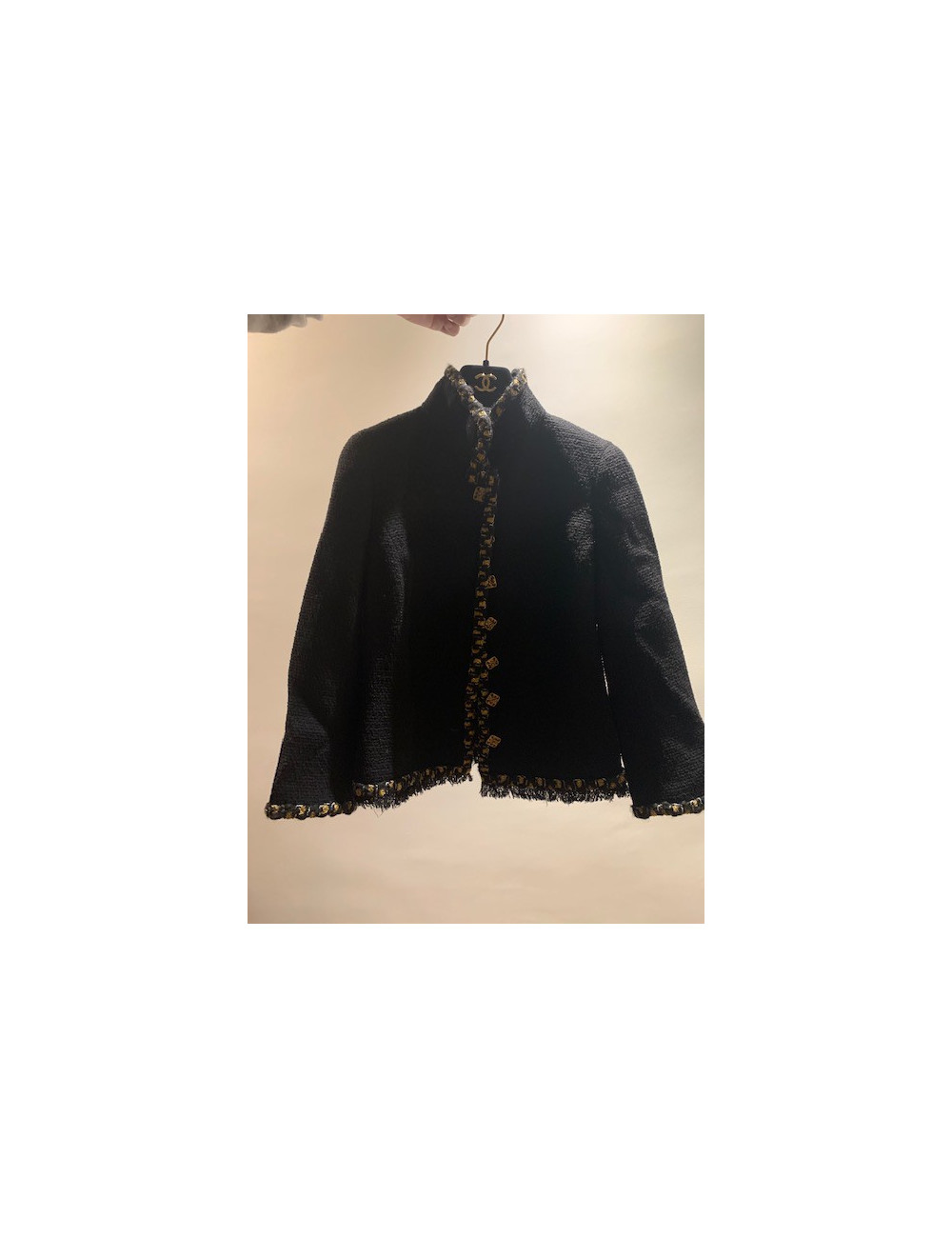 Veste CHANEL tweed noir T36