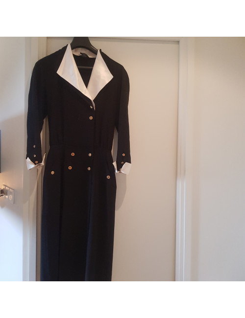 Robe CHANEL noire col soir