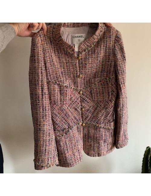 Veste T44 CHANEL tweed multicolore