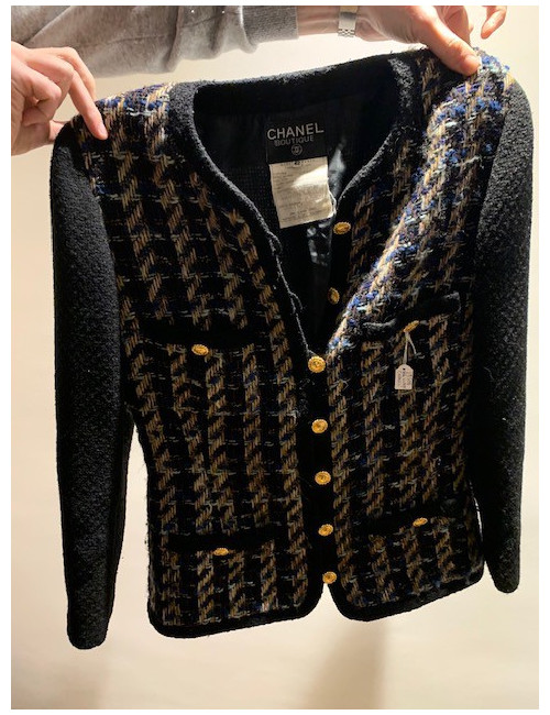 Veste CHANEL tweed vintage T42