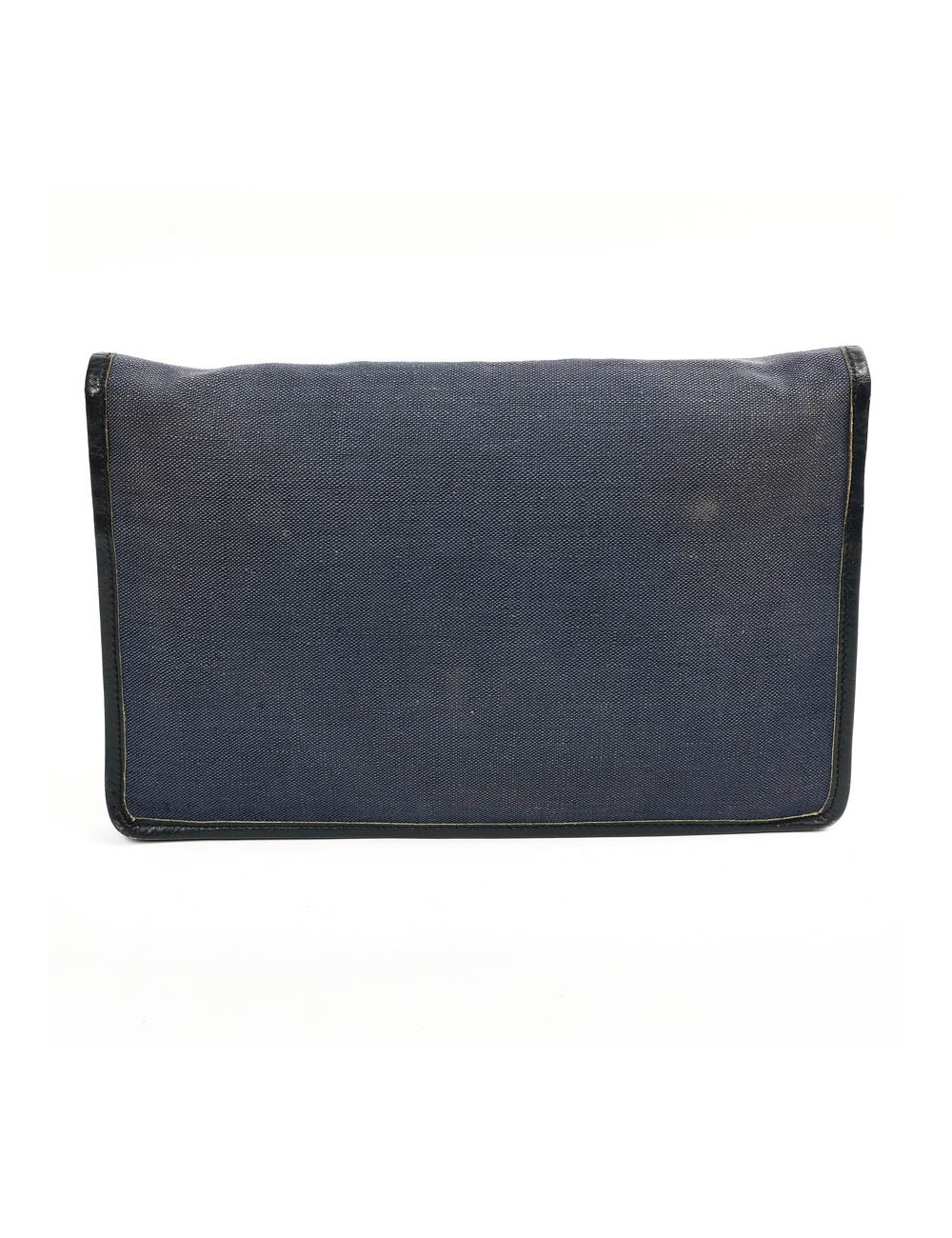 Pochette CELINE lin bleu Vintage
